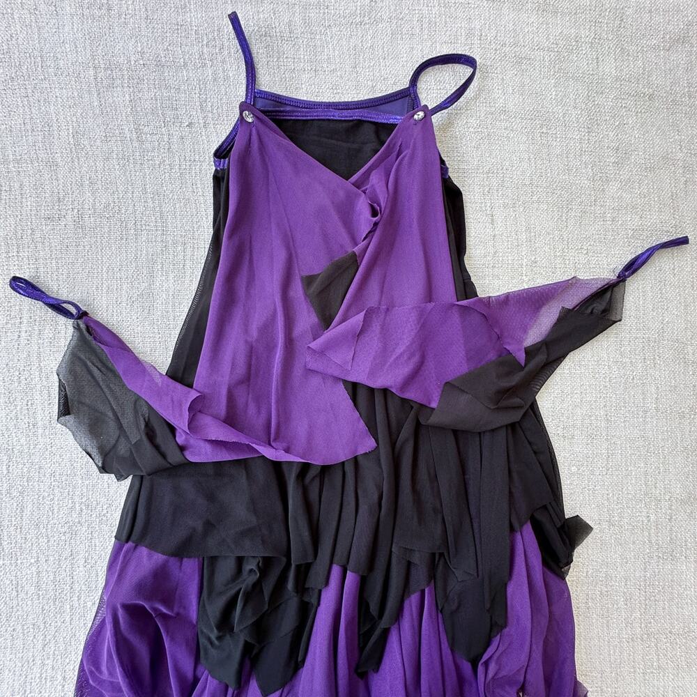 Placard Originals Black & Purple Dress with Removeable Wings EUC 10 - Picture 6 of 8